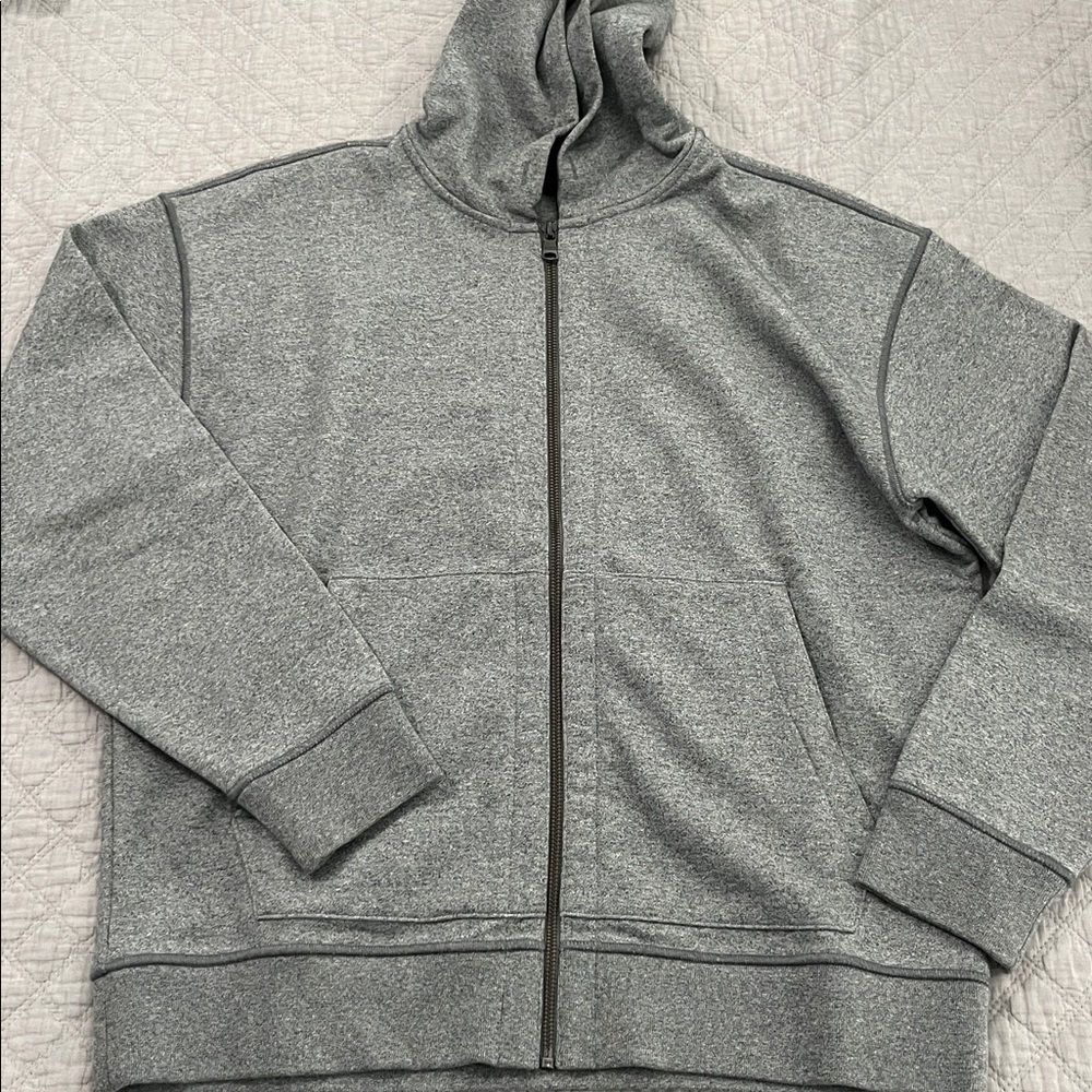 Like NEW w/o tags Banana Republic Gray Premium Terry Cloth Fabric Blue Hoodie